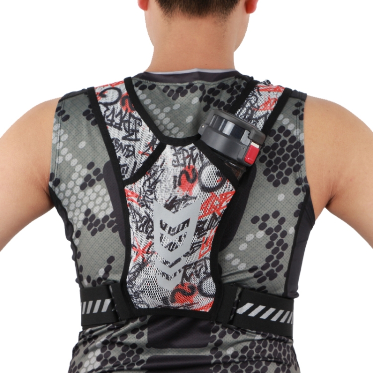 Sports Water Bottle Chest Bag Breathable Riding Night Running Reflective Backpack