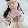 1 Pair YR205 Winter Warm Plus Fleece Mouth Driving Riding Sports Gloves