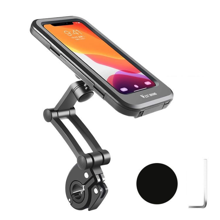 WEST BIKING Bicycle Riding Waterproof and Shockproof Phone Bracket, Style: