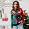 Women Small Snowflake Christmas Knit Sweater