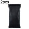 D8649-240 2pcs PU Leather Bullet Portable Waterproof Glasses Storage Bag
