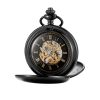 pm240 Classic Double Open Double Face Vintage Manual Mechanical Pocket Watch with Roman Lettering