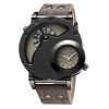 MILER Large Dial Dual Movement Canvas Band Men Wrist Watch
