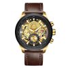 Men Waterproof Sports Luminous Calendar Casual Quartz Hollow Watch