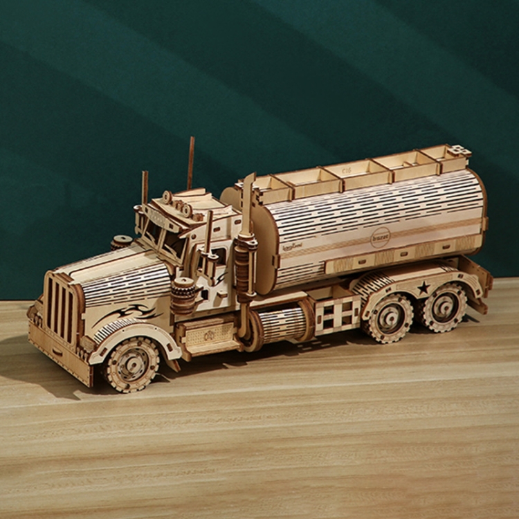Fuel Tanker Money Storage Jar 3D Wooden Puzzle Children Educational Toys DIY Handmade Ornaments
