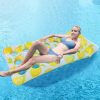 Inflatable Lemon Float Row Hole Water Bed Lounge Chair