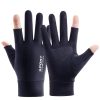 Summer Ice Silk Thin Sunscreen Gloves Fishing Non-slip Takeaway Rider Gloves