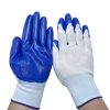 2pcs /Pair Work Safety Gloves Abrasion And Oil Resistant Nitrile Half Rubber Gloves