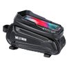 WILD MAN XT5 1.2L EVA Hard Shell Bike Front Beam Bag Touch Screen Phone Waterproof Bag