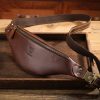 Bull Captain Retro Crazy Horse Leather Men Waist Bag Shoulder Bag Crossbody Bag