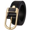 Dandali 120cm Mens Rubberized Pin Buckle Belt Casual Alloy Buckle Belt