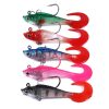 5colors /Set HENGJIA SO060 Colorful Curly Tail Soft Bait Lua Fishing Dummy Bait
