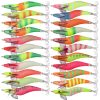 22colors /Set HENGJIA SJ059 Luminous Wooden Shrimp Dummy Bait Squid Hook Hard Bait