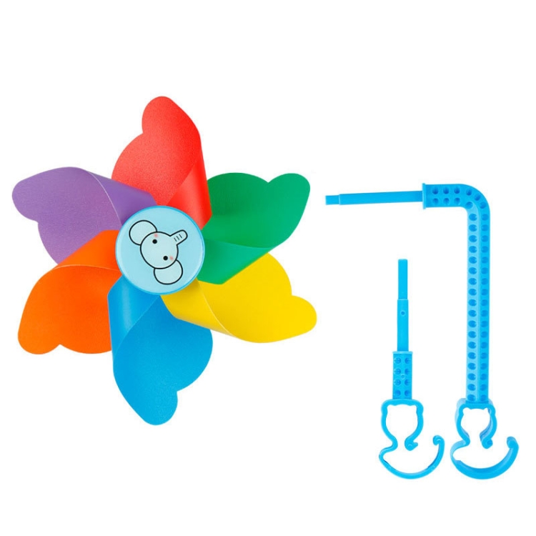 Children Bicycle Decoration Scooter Rotating Colorful Windmill With Long And Short Rod Bicycle