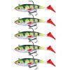 5pcs /Pack HENGJIA SO071 T-Tail Lead Fishing Lure Lua Fishing Soft Bait