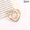 2pcs Silk Scarf Corner Clasp Ring Shirt Hem Cinching Fixed Clothing Accessories