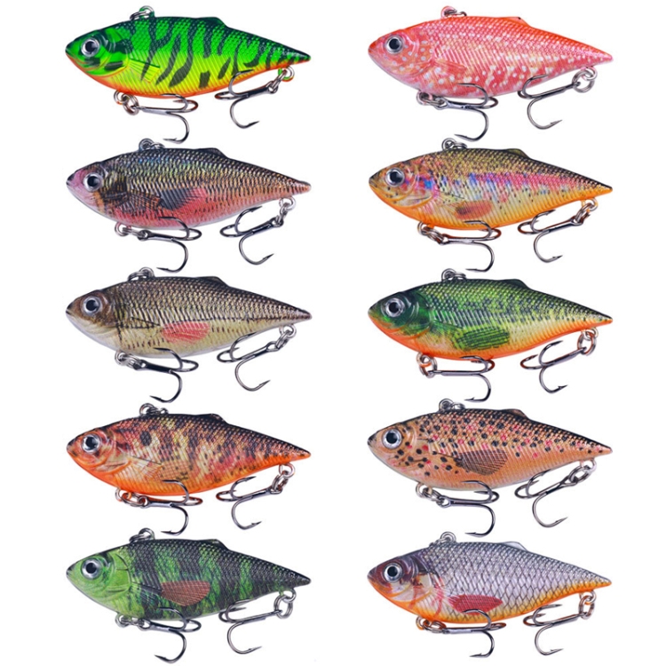 10colors /Set HENGJIA VI101 Painted VIB Dummy Lure Lua Submerged Baits