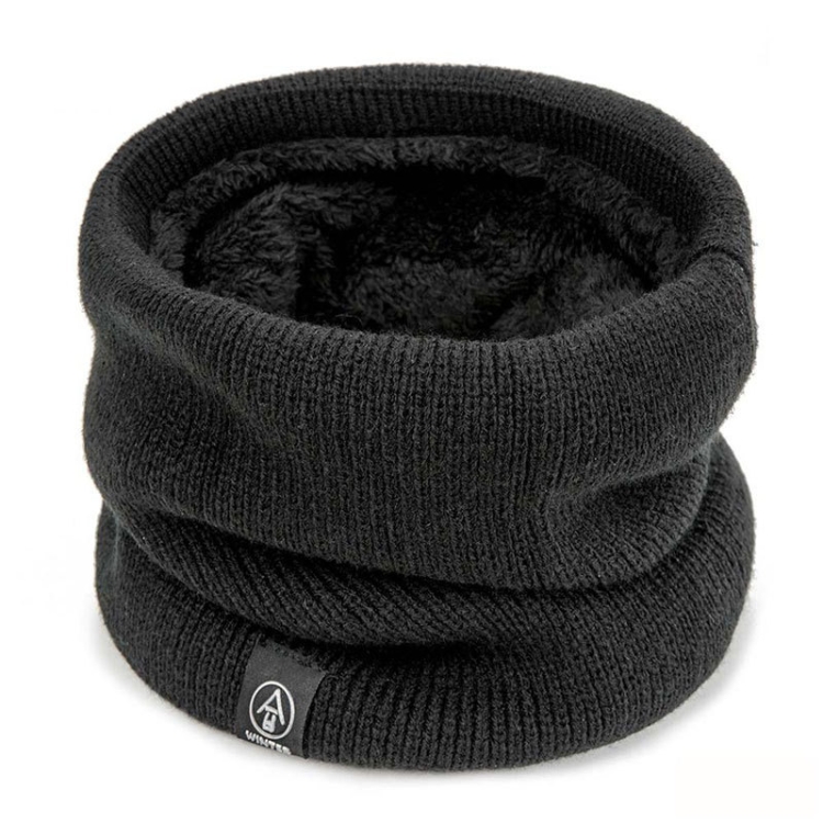 Men Women Outdoor Winter Knitted Scarf Windproof Cycling Plus Velvet Warm Neck Scarfs