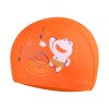Children Waterproof Hair Care PU Coated Cute Frog Pattern Swimming Cap