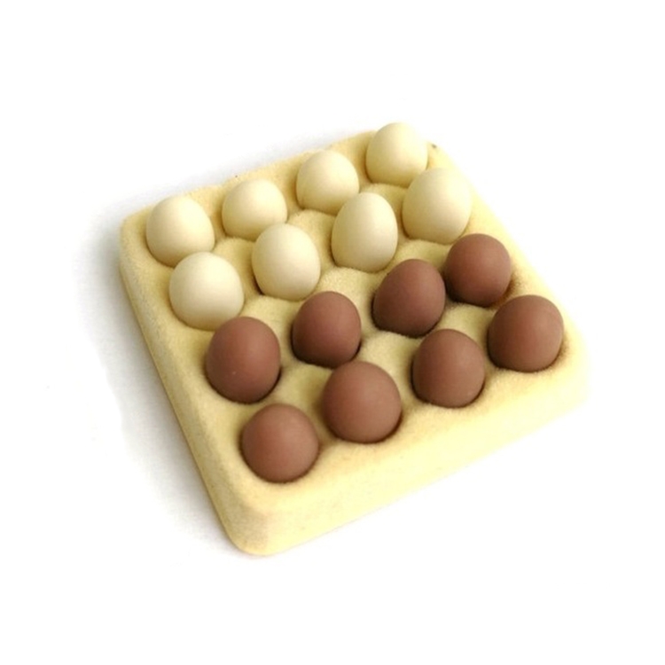 Dollhouse Mini Egg Box with 16 Eggs Model Toy