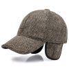 Winter Casual Baseball Cap Outdoor Thickened Warm Bomber Hats for Men