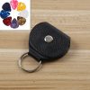 10 PCS Genuine Leather Guitar Pick Storage Bag with Key Ring