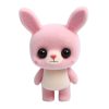 Little Cute PVC Flocking Animal Rabbit Dolls Creative Gift Kids Toy, Size: 5.5*3.5*7.7cm