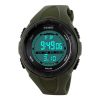 SKMEI 1025 Multifunctional Female Outdoor Fashion Waterproof Large Dial Silicone Watchband Wrist Watch