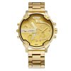 CAGARNY 6820 Fashion Life Waterproof Gold Surface Steel Band Quartz Watch