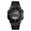 SKMEI 1370 Multifunctional Men Outdoor Sports Noctilucent Waterproof Stainless Steel Digital Wrist Watch