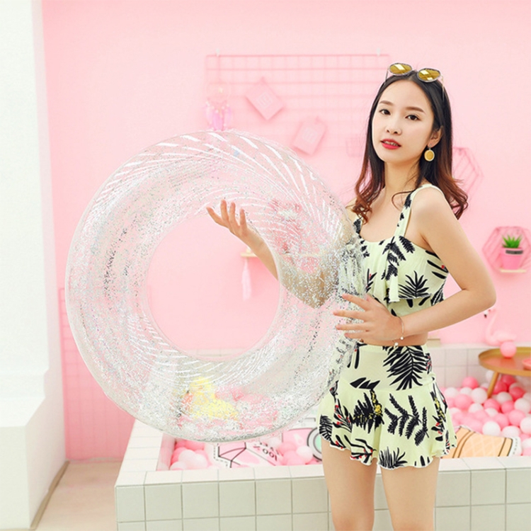 All-transparent Sequined Swimming Ring,Diameter: 80cm