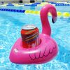 Inflatable Flamingo Shaped Floating Drink Holder, Inflated Size: About 17.5 x 17 x 15.5cm