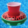 Inflatable Watermelon Shaped Floating Drink Holder, Inflated Size: About 19 x 19cm