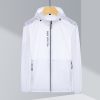 Mens Outdoor UV Proof Breathable Lightweight UPF 70 + Sunscreen Clothes For Couples (Color:Brown Size:XXXXL)