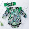 Halloween Long-sleeved Skull Print Childrens Clothing Infant Baby Clothes One-piece Clothing