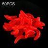 HENGJIA SO106 50 PCS 20mm Simulation Bread Bait Worms Crescent Soft Bait Horseback Fish Worm Bait Fishing Gear