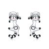 S925 Sterling Silver Raccoon Women Earrings