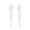 S925 Sterling Silver Star Moon Tassel Women Earrings