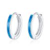S925 Sterling Silver Simple Style Opal Women Earrings