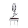 S925 Sterling Silver Grand Piano Pendant DIY Bracelet Necklace Accessories