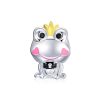 S925 Sterling Silver Gentle Frog Prince Beads DIY Bracelet Necklace Accessories