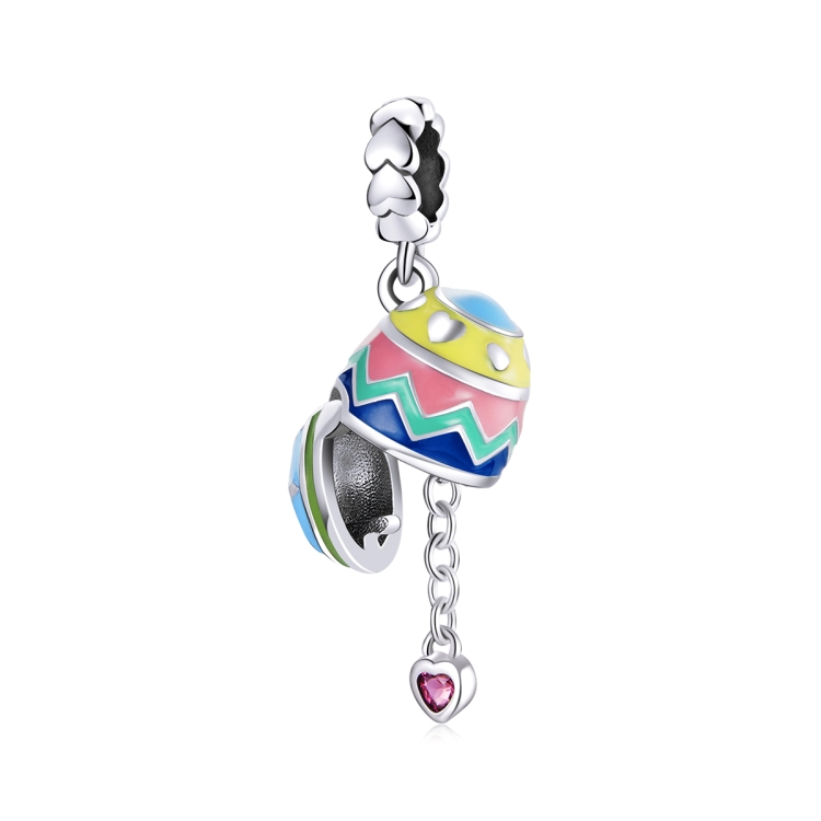 S925 Sterling Silver Lucky Egg Pendant DIY Bracelet Necklace Accessories