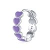 S925 Sterling Silver Heart Dripping Oil Women Earrings
