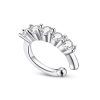 S925 Sterling Silver Silver Shiny Ear Clip Women Earrings