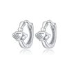 S925 Sterling Silver Silver Crown Ear Buckle Women Earrings