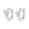 S925 Sterling Silver Simple Butterflies Women Earrings
