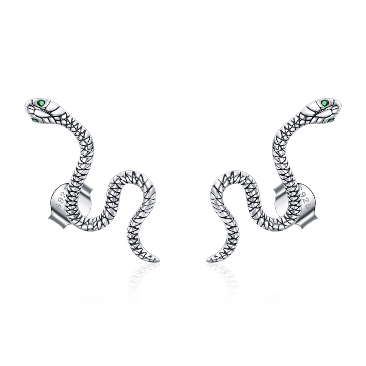 S925 Sterling Silver Smart Snake Ear Studs Women Earrings