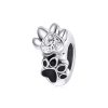 S925 Sterling Silver Pet Imprint Beads DIY Bracelet Necklace Accessories