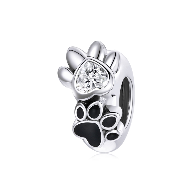 S925 Sterling Silver Pet Imprint Beads DIY Bracelet Necklace Accessories