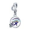 S925 Sterling Silver Egyptian Twin Eyes Pendant DIY Bracelet Necklace Accessories